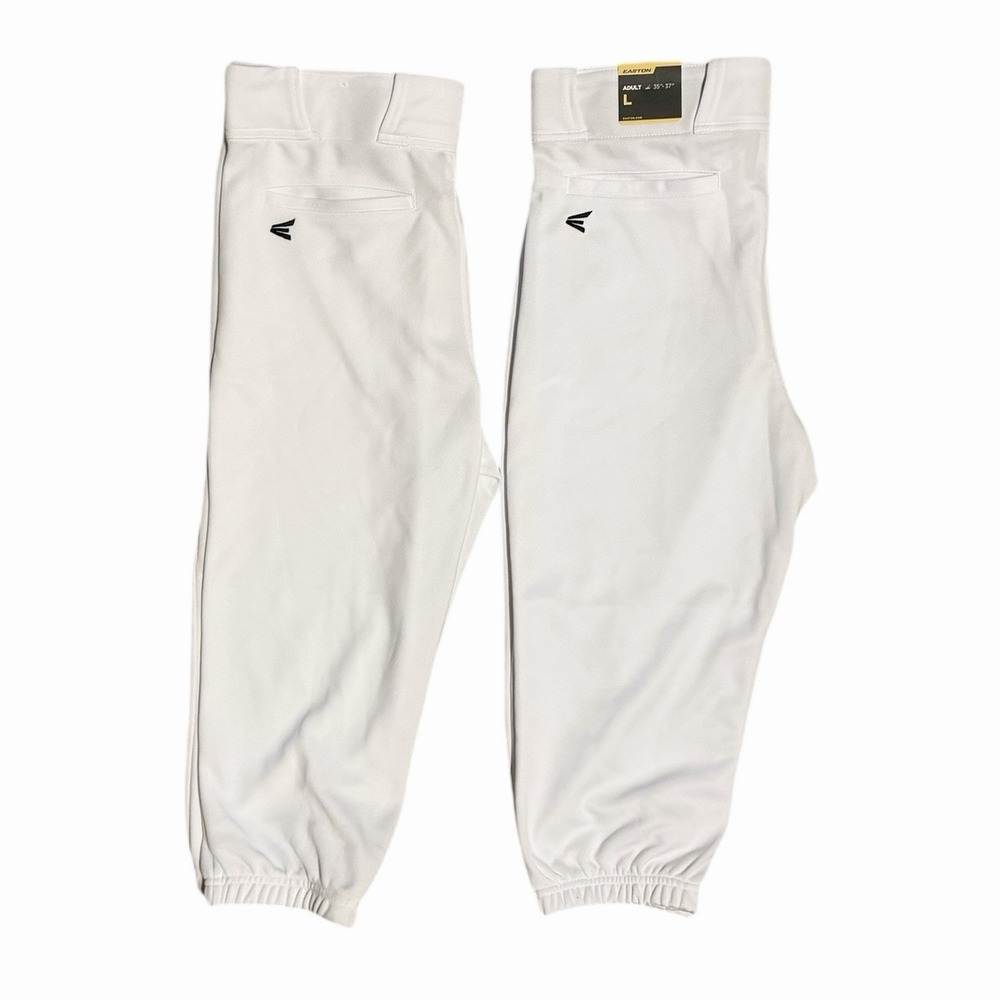 (2) Easton Rival+ Knicker Pants Adult Men's White Large 1-NWT Pair & 1 Used READ